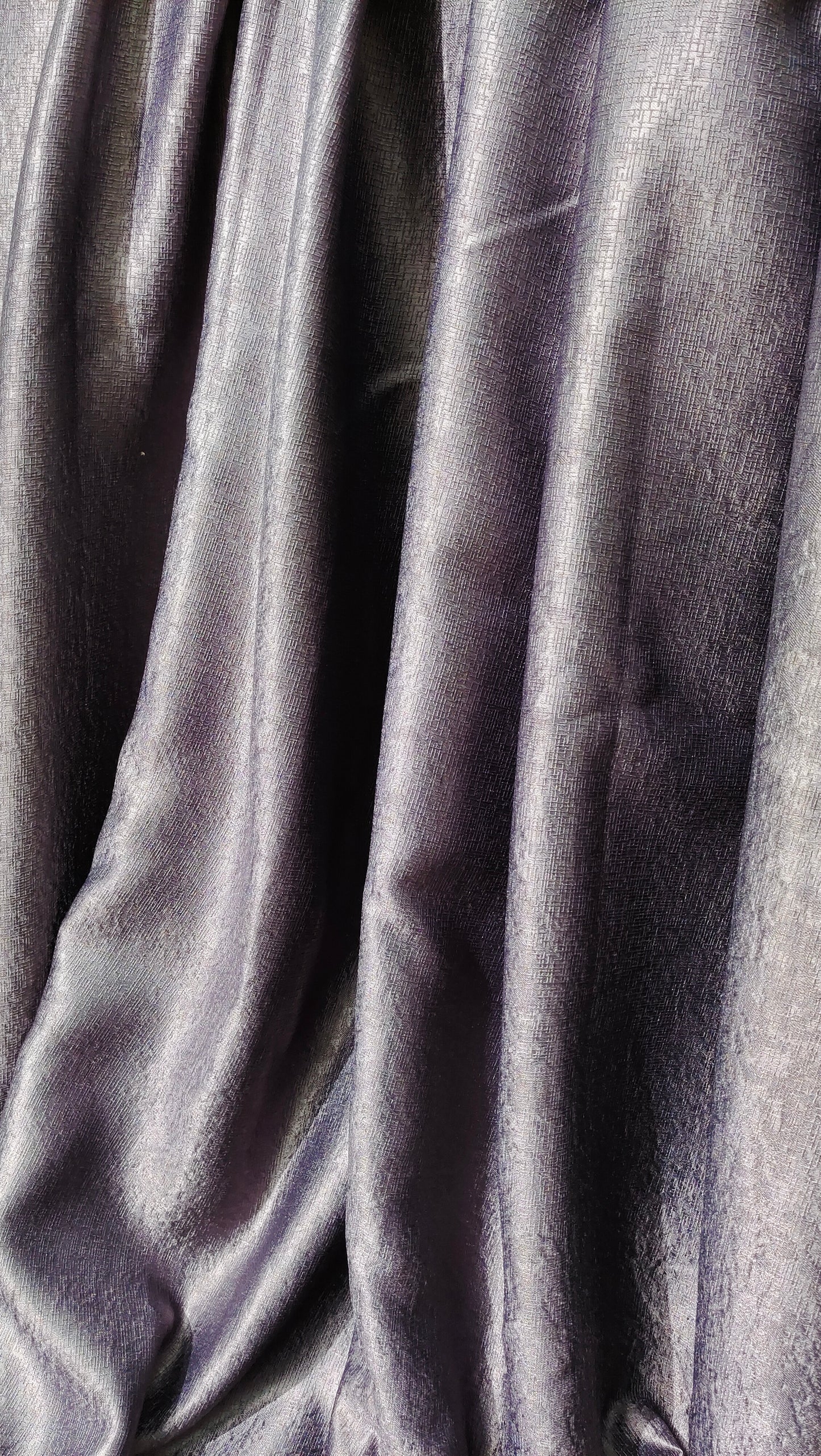 Charcoal Gray Textured Backout Fabric Embossed
