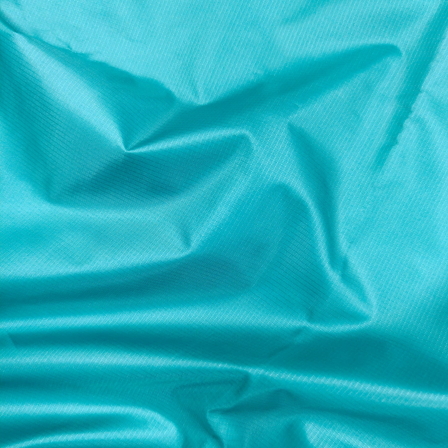 100% GRS Turquoise Square Lattice Recycled Taffeta