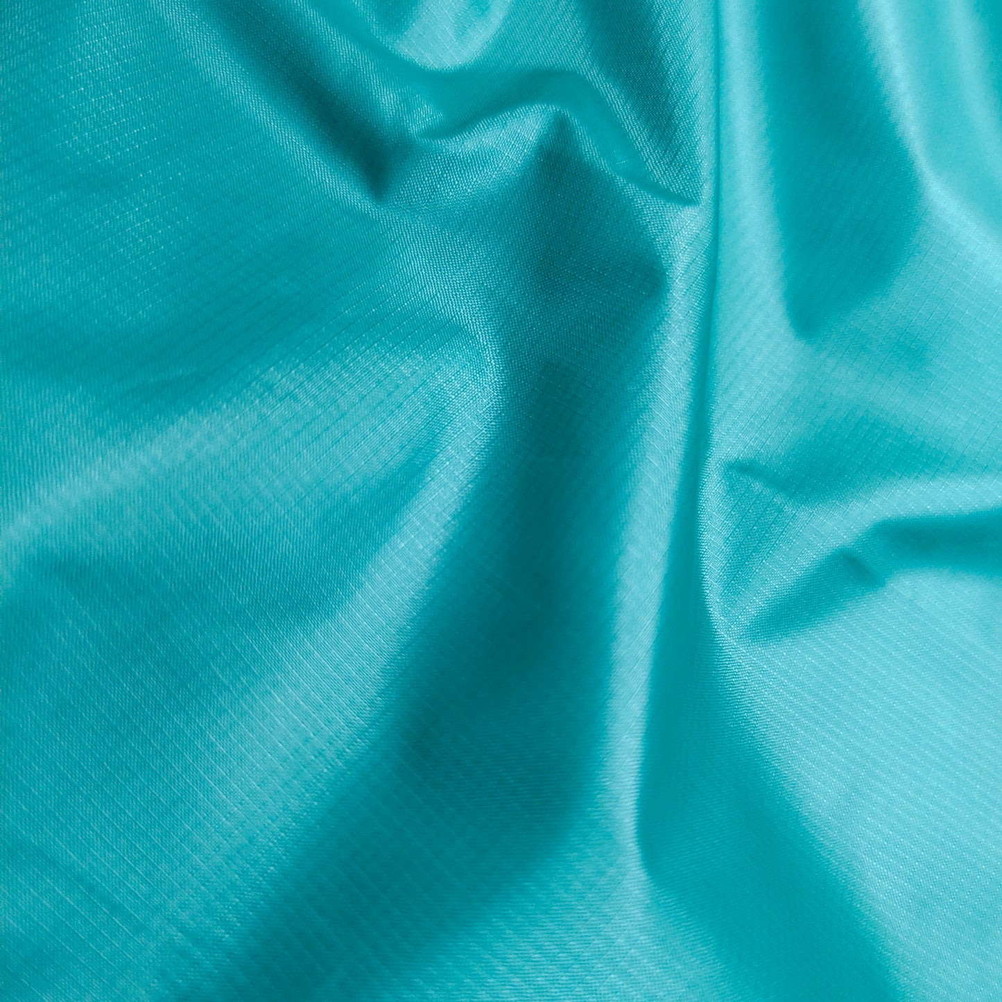 100% GRS Turquoise Square Lattice Recycled Taffeta