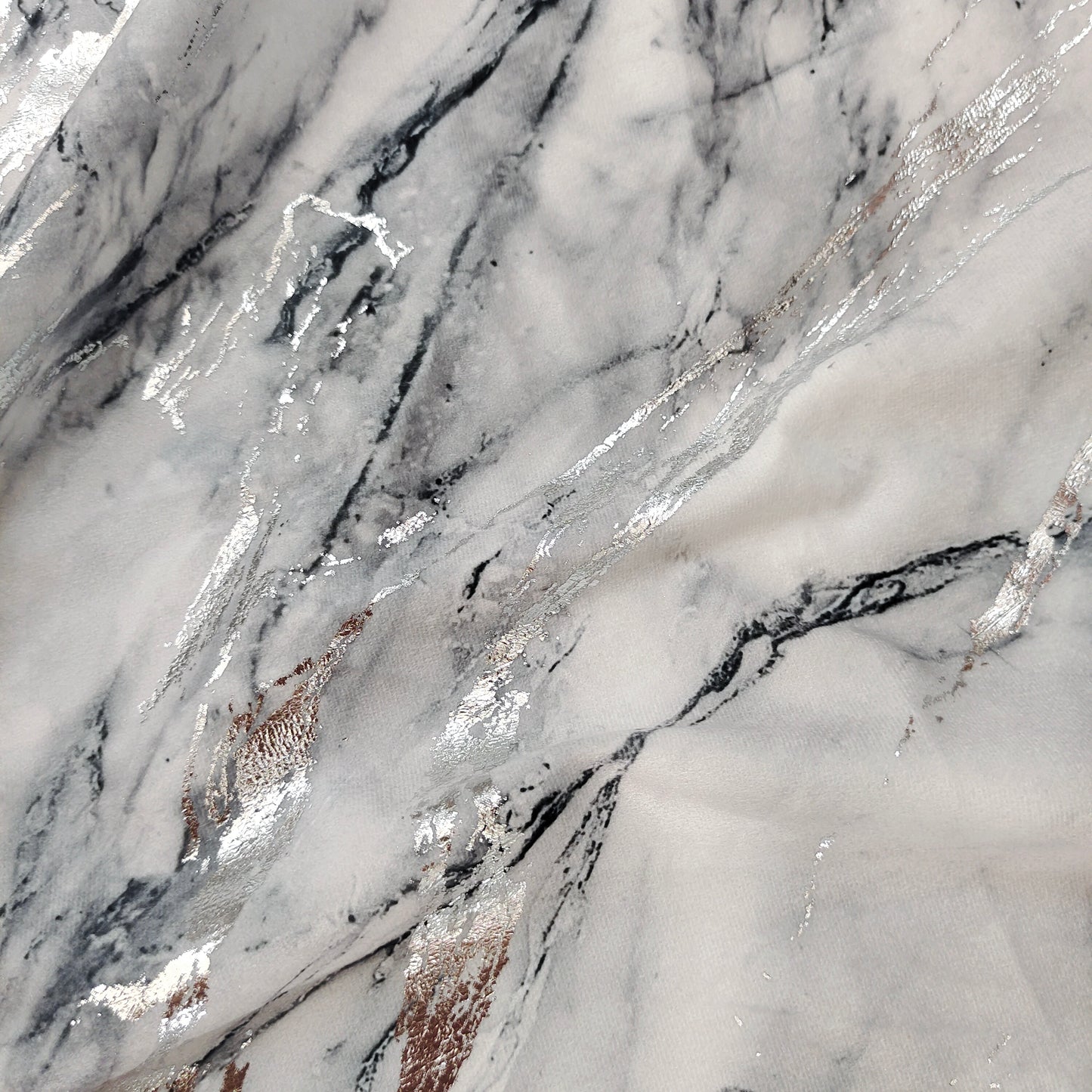 Black /Silver Velvet Digital Printed And Foil Printed