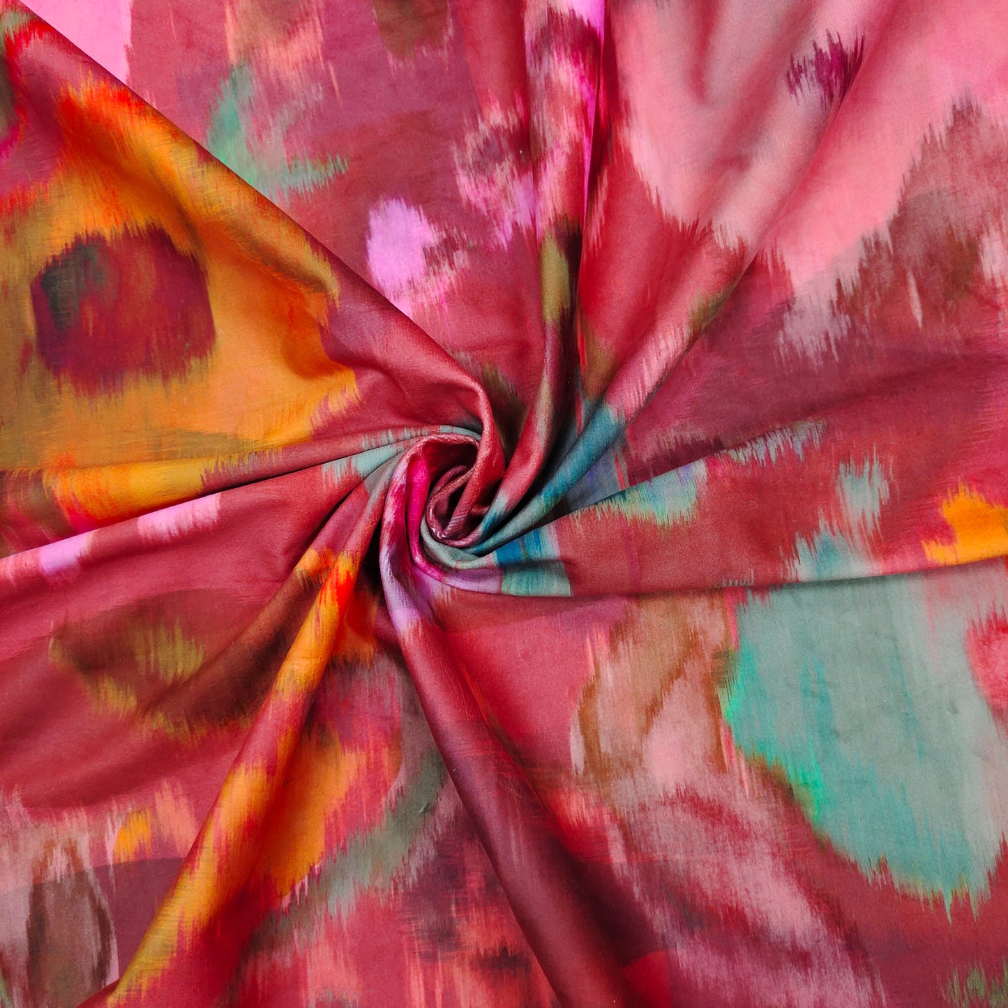 Red/Orange Floral Velvet Printed