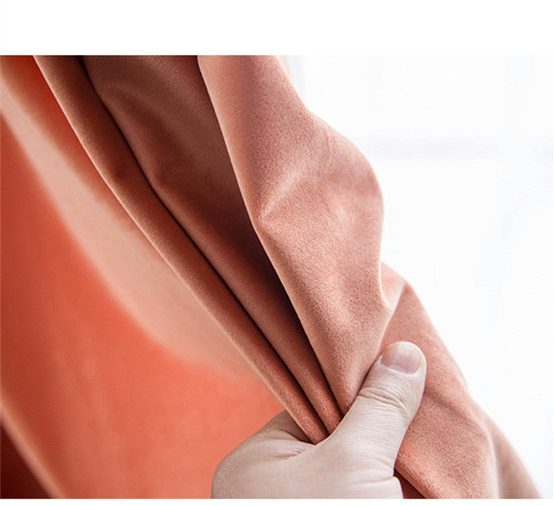 Coral Plain Dyed Velvet