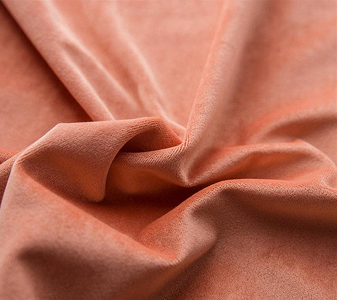 Coral Plain Dyed Velvet
