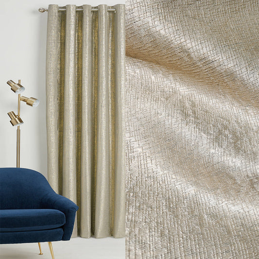 Champagne Textured Backout Fabric Embossed