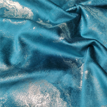 Polyester  Velvet Silver/Gold Foil Printed