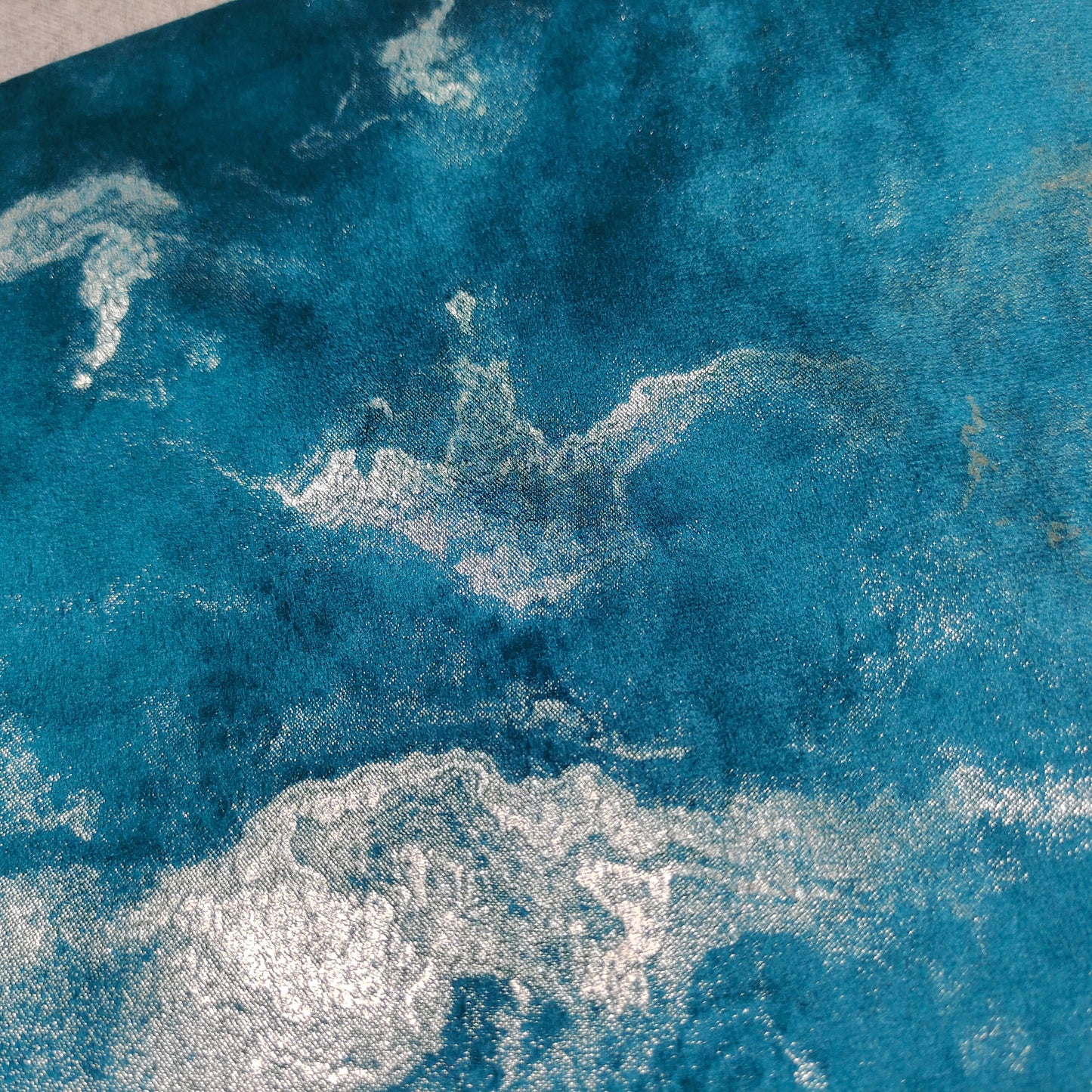 Polyester  Velvet Silver/Gold Foil Printed