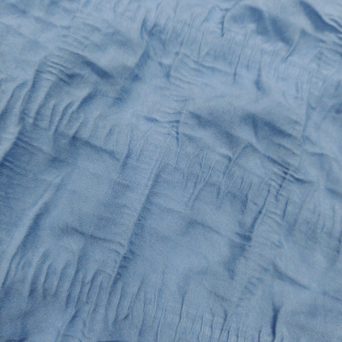 Blue Sandwash Microfiber Seersucker Fabric