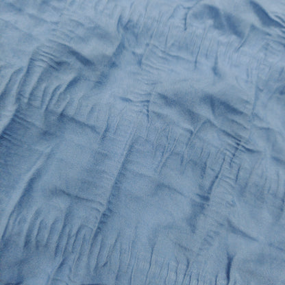 Blue Sandwash Microfiber Seersucker Fabric