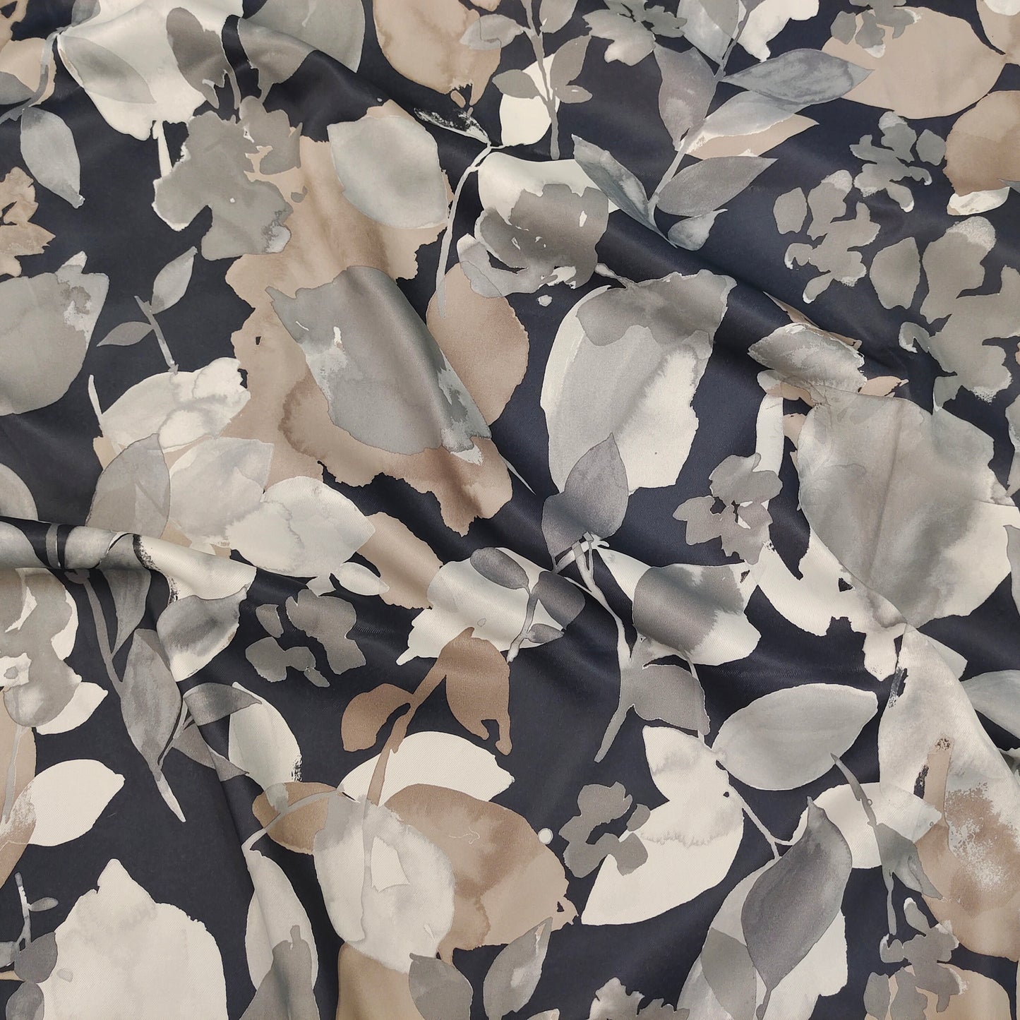 Black/Gray  Floral Flame Retardant Blackout Fabric