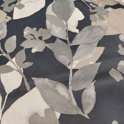 Black/Gray  Floral Flame Retardant Blackout Fabric