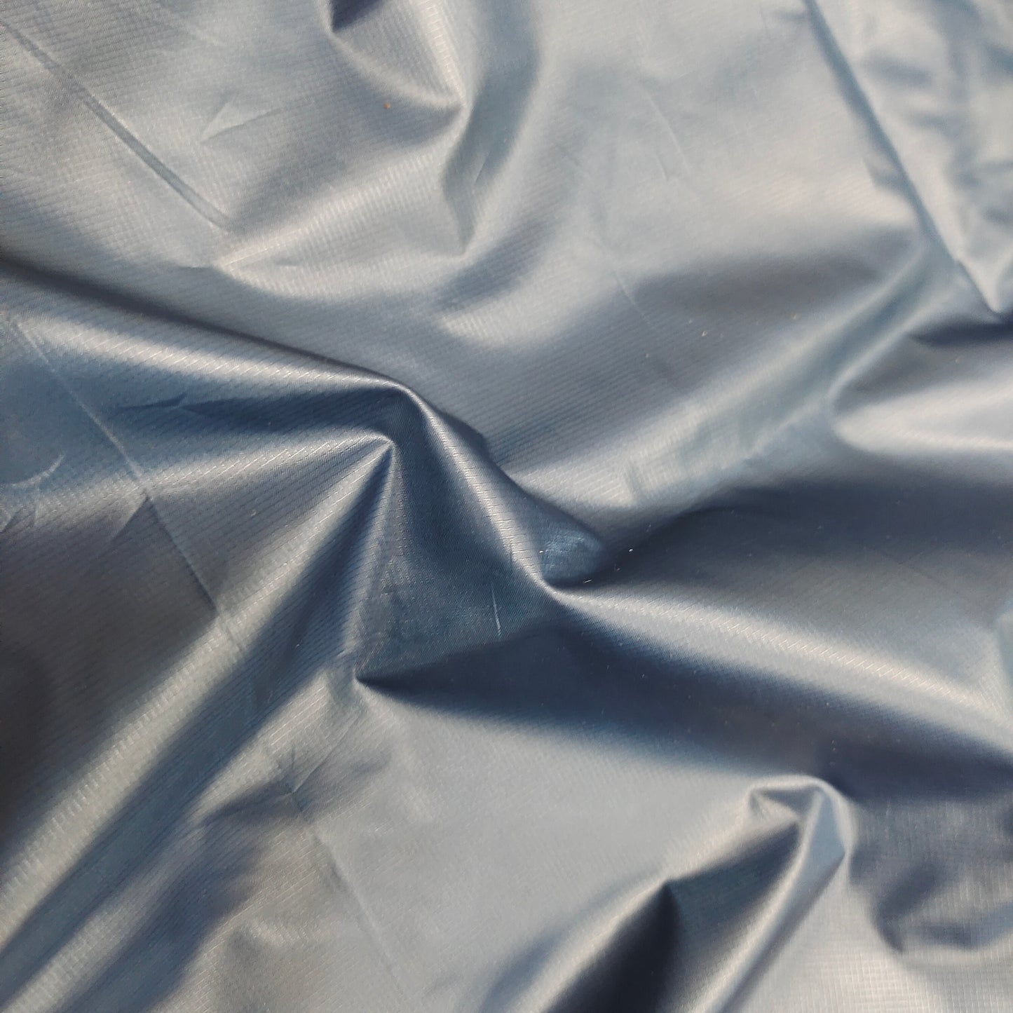 100% GRS Recycled  GreyBlue Square Lattice Taffeta