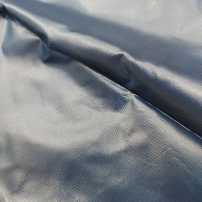 100% GRS Recycled  GreyBlue Square Lattice Taffeta