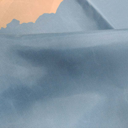 100% GRS Recycled Polyester Printed Square Lattice Taffeta
