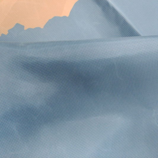 100% GRS Recycled Polyester Printed Square Lattice Taffeta