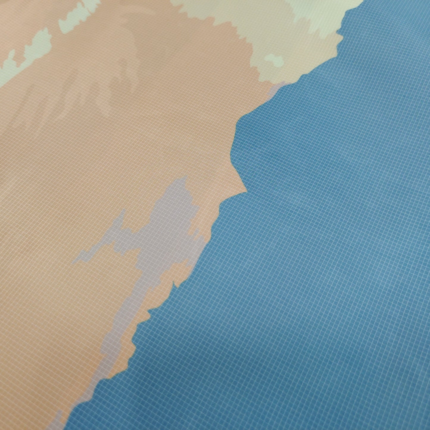 100% GRS Recycled Polyester Printed Square Lattice Taffeta