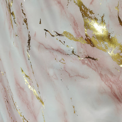 Pink/Silver Velvet  Digital Printed And Foil Printed