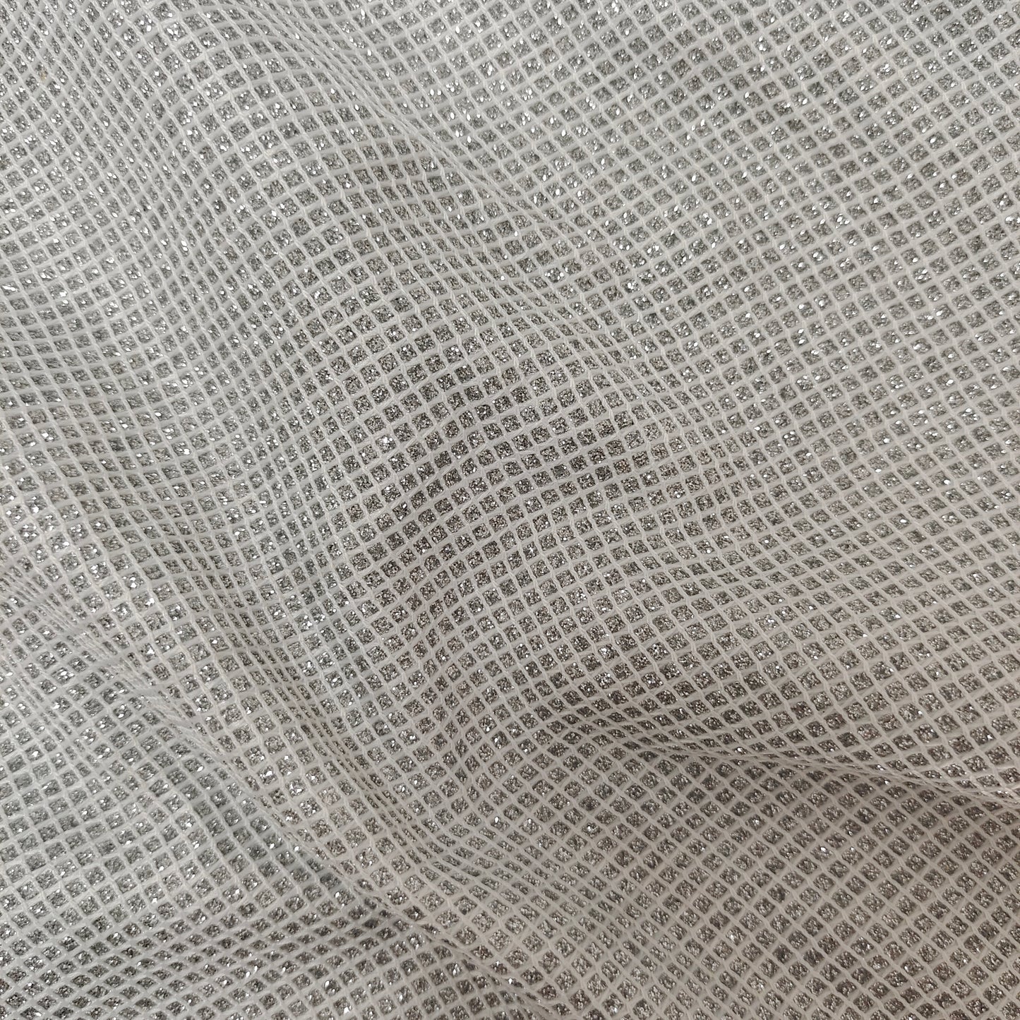 Diamond Silver Mesh Decorate Fabric
