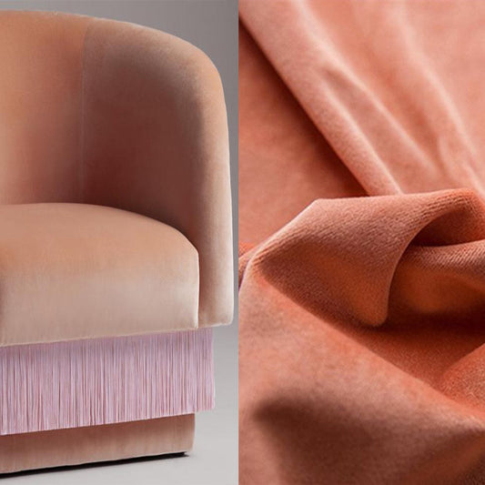 Coral Plain Dyed Velvet