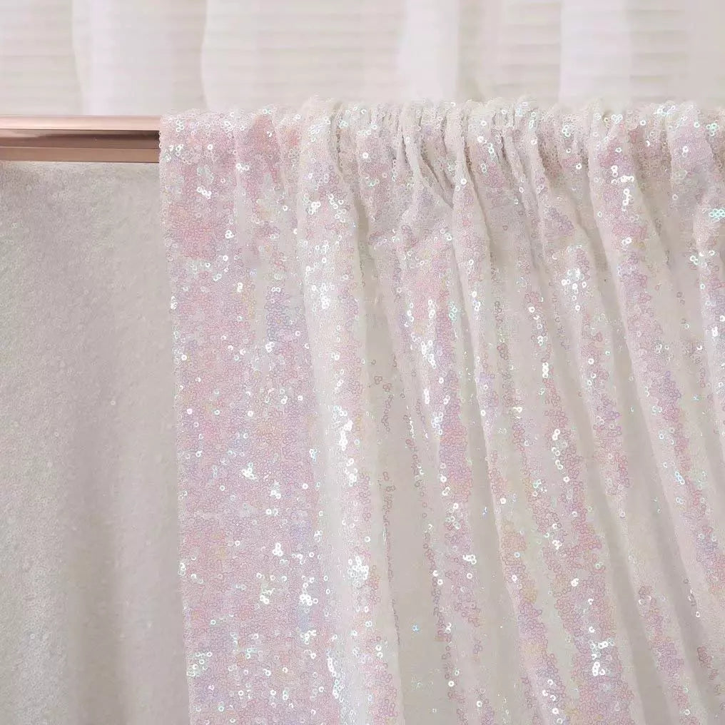 Iridescent Wedding Glitter Sequin Fabric