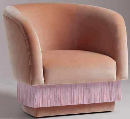 Coral Plain Dyed Velvet